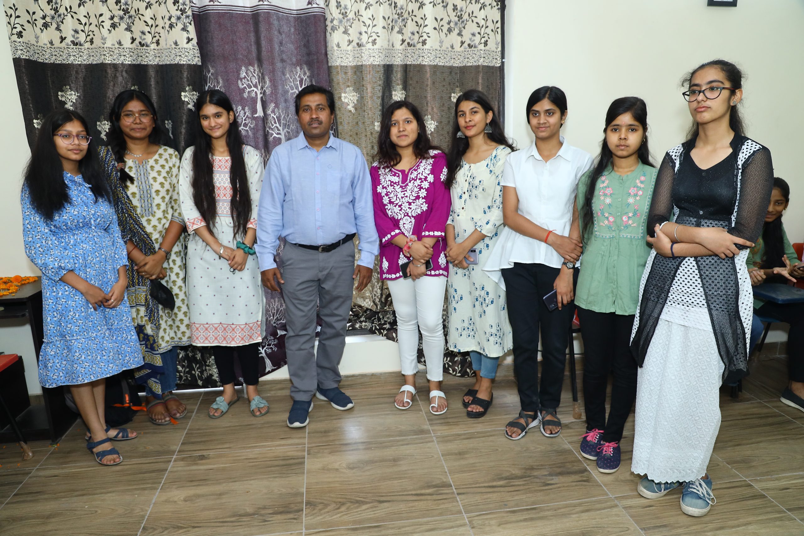 Shrivastava classes Faculty with his students in class- 25th Anniversary Celebration